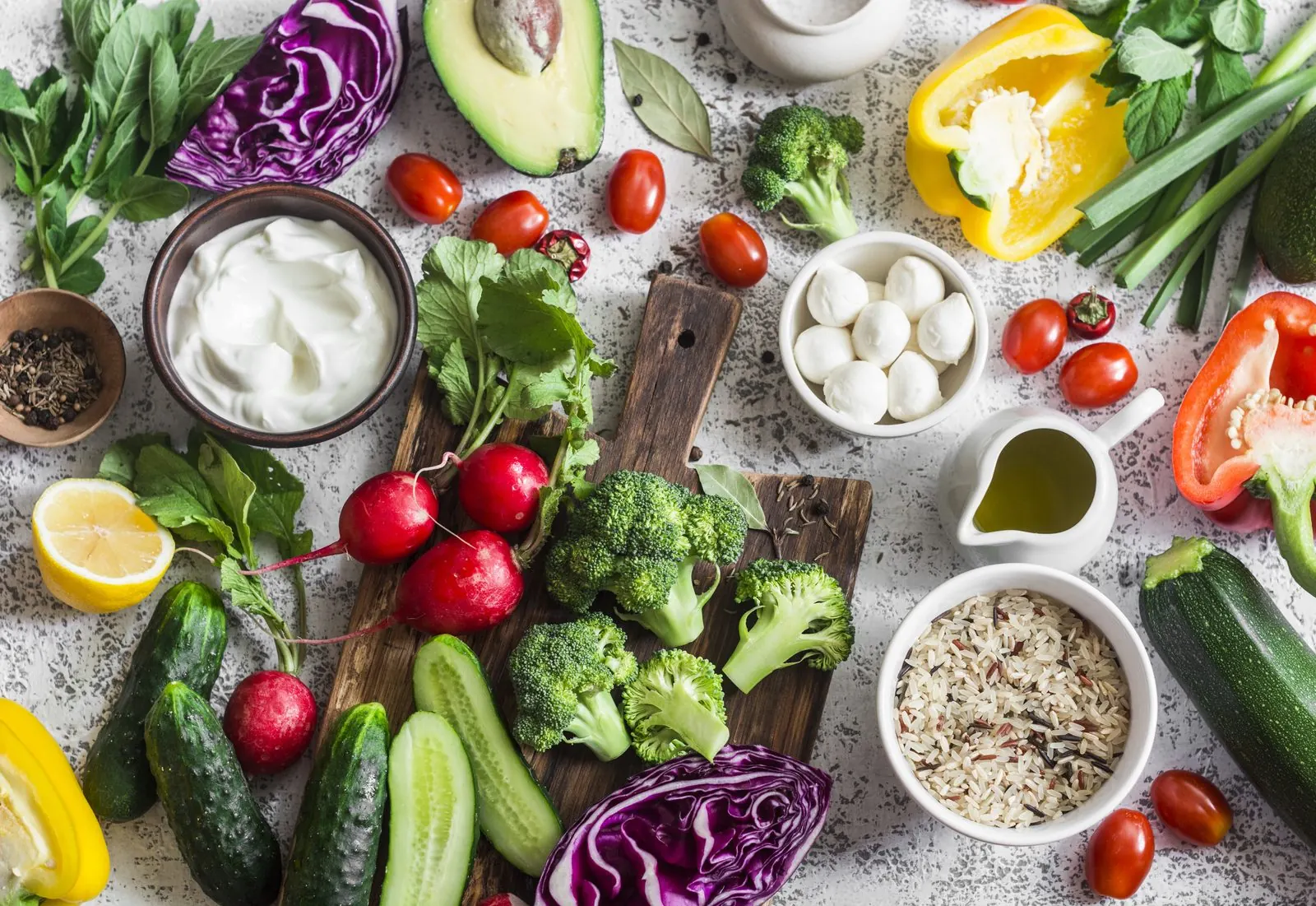 Frutas e verduras frescas