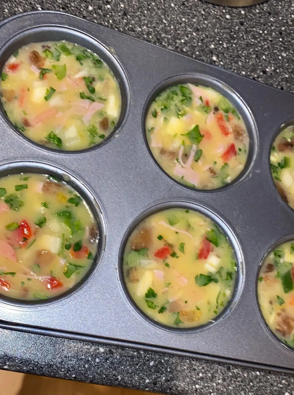 Empadinhas fit antes de ir ao forno